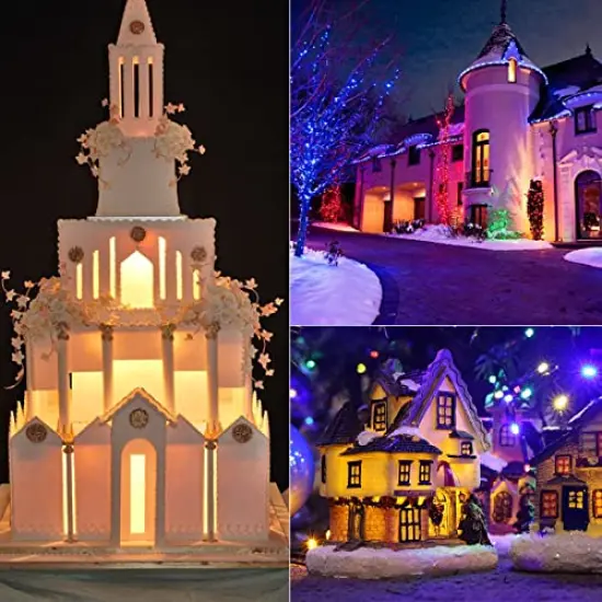 Non-Blinking Water Proof LED Mini Light Light up Paper Lanterns,Balloons,or Vase for Birthday Party or Wedding Decoration (Blue, Pack of 24) {6}