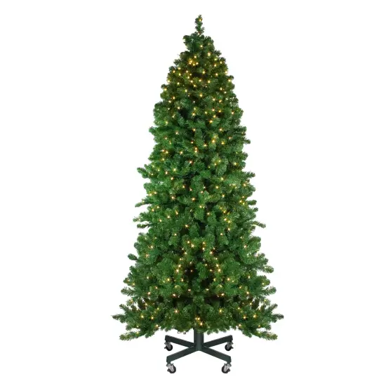 Northlight 7.5' Pre-Lit Slim Olympia Pine Artificial Christmas Tree - Warm White Lights Green {1}