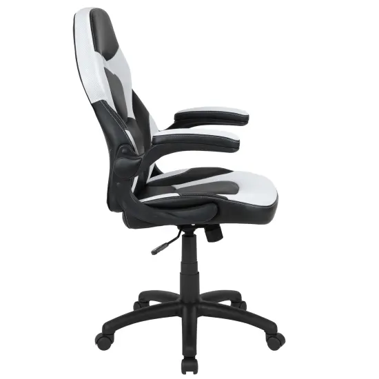 Emma and Oliver Z100 Gaming Chair Racing Office Ergonomic Computer PC Adjustable Swivel Chair White {5}
