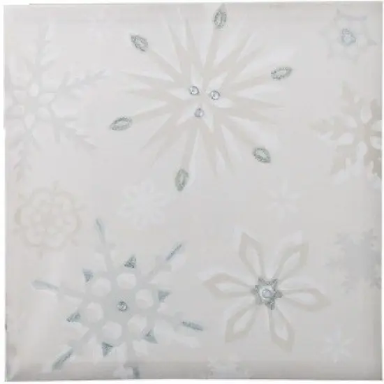 Midwest Christmas Morning Assorted Snowflake Style White Christmas Wall Art Panel {1}