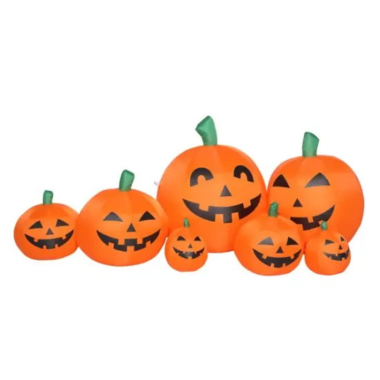7ft Classic 7pcs LED String Lights 7pcs Pumpkin Inflatable Halloween Decoration {1}