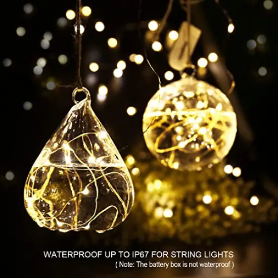 20 Pck LED Fairy Lights Battery Operated String Lights [20 Pack], 7.2ft 20 Mini LED Lights Battery Powered White Twinkle Lights | Waterproof Copper Wire Lights Firefly Lights Mason Jars, Warm White {5}