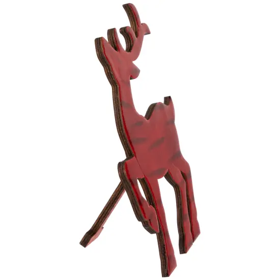 Northlight Glossy Standing Reindeer Christmas Decoration - 8" - Red {6}