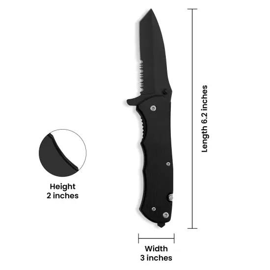 Makerflo Beast Wooden Pocket Knife | Razor Sharp Steel Blade and Black Handle | Ideal for DIY Gift and Personalization (Laser Engraving, Epoxy, Vinyl, and UV DTF) - Not for Sublimation {11}