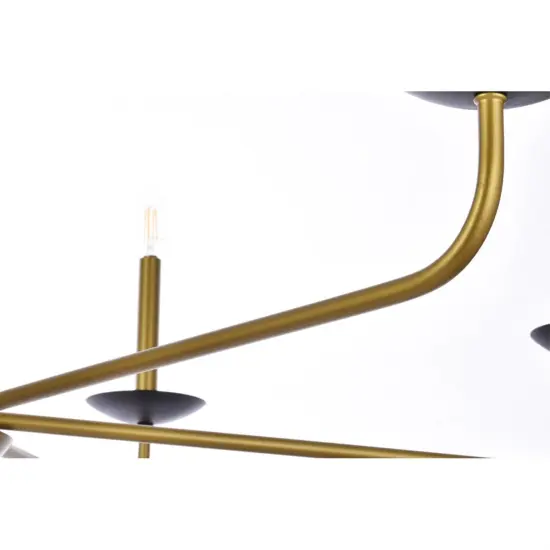 Cohen 42 inch pendant in black and brass {6}