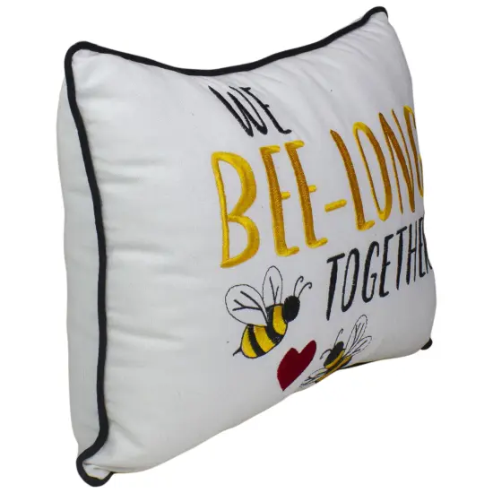 C&F Home 16" Black and White 'We Bee-Long Together' Spring Throw Pillow {3}