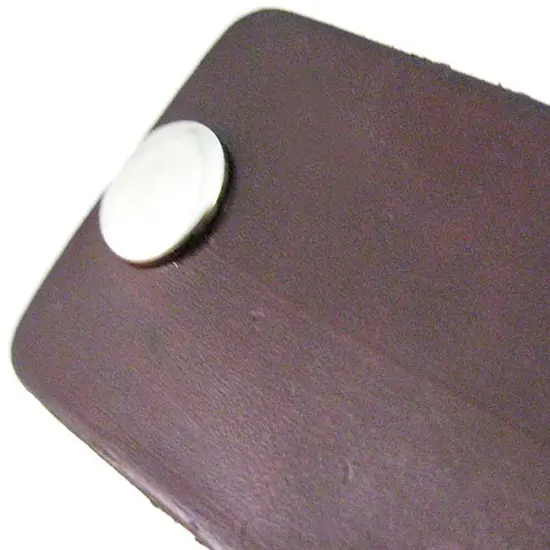 Brown Leather Skull & Crossbones Bracelet Wristband {6}