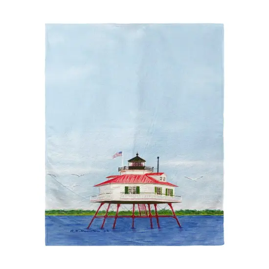 Betsy Drake Drum Point Lighthouse Beach Towel Multicolor {1}