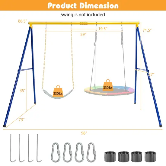 Extra-Large A-Shaped Swing Stand with Anti-Slip Foot-pads {4}