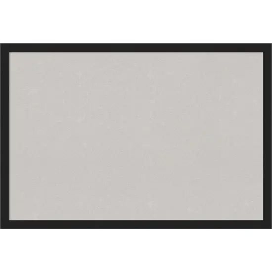 Grace Narrow Framed Corkboard, Grey Cork Metallic Black {1}