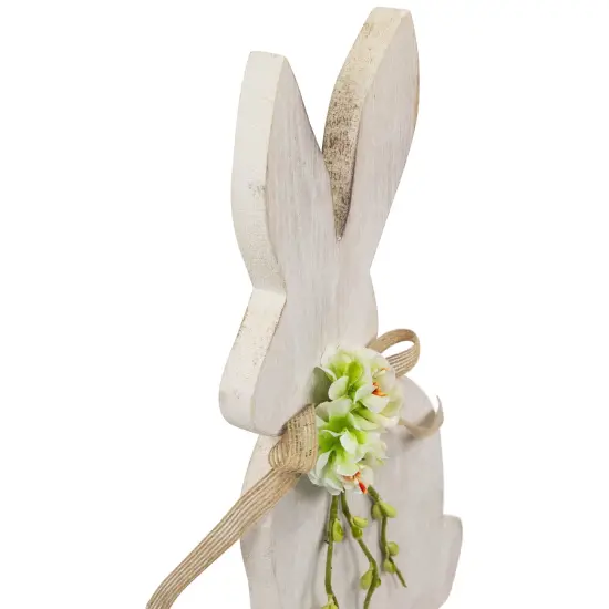 Northlight Distressed Rabbit Silhouette Easter Decoration - 11.25" White {5}