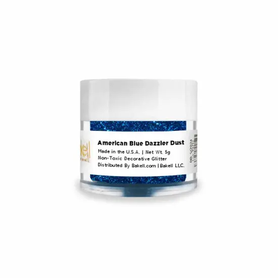 Bakell - American Blue Dazzler Dust (5g, 1x Jar) Non-Toxic Decorating Glitter for Arts and Crafts {3}