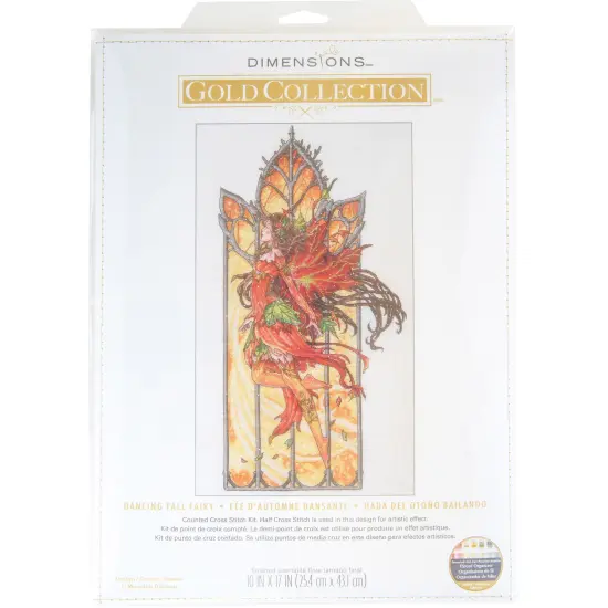Dimensions Counted Cross Stitch Kit 10"x17"-Dancing Fall Fairy 18 Count {1}