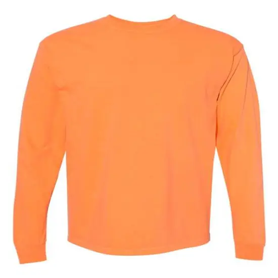 Comfort Colors&reg; Garment-Dyed Heavyweight Crewneck Long Sleeve T-Shirt Burnt orange {1}
