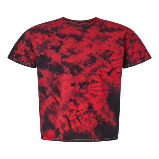Dyenomite&reg; Best Stylish Crystal Tie Dyed Crewneck Short Sleeve Tee Black/ red crystal {1}