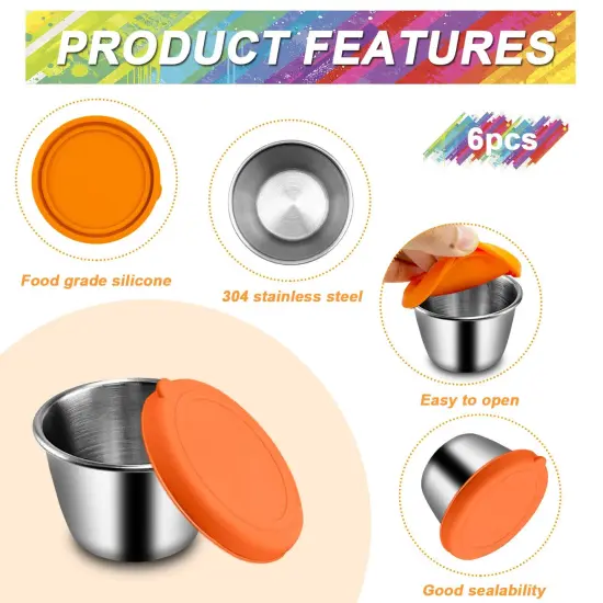 10 Pieces Food Storage Bags Silicone, Leakproof Reusable Storage Bags, Reusable Snack Bags Silicone for Home Food Storage, Kids School Lunch,Picnic and Travel (Salad Dressing Container) {6}