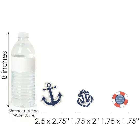 Big Dot of Happiness Ahoy Nautical - DIY Shaped Baby Shower or Birthday Party Cut-Outs - 24 Count {6}