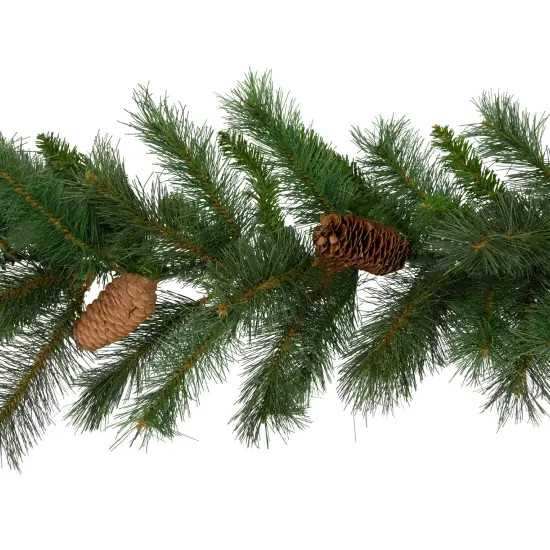 Northlight Pine and Pine Cones Artificial Christmas Garland - 9' x 12" - Unlit Green {6}