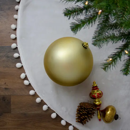 Northlight Matte Shatterproof Commercial Christmas Ball Ornament - 8" (200mm) - Champagne Gold {3}