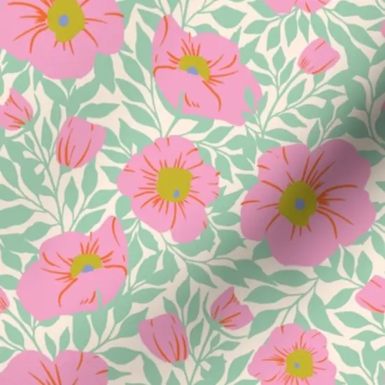 Various Fabrics by the Yard or Fat Quarter Modern Floral Botanical Leaves Green Bold Spring Springtime Bloom Feminine Custom Printed Fabric by Spoonflower {7}