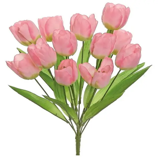Select Artificials Pink Tulip Artificial Floral Bush {1}