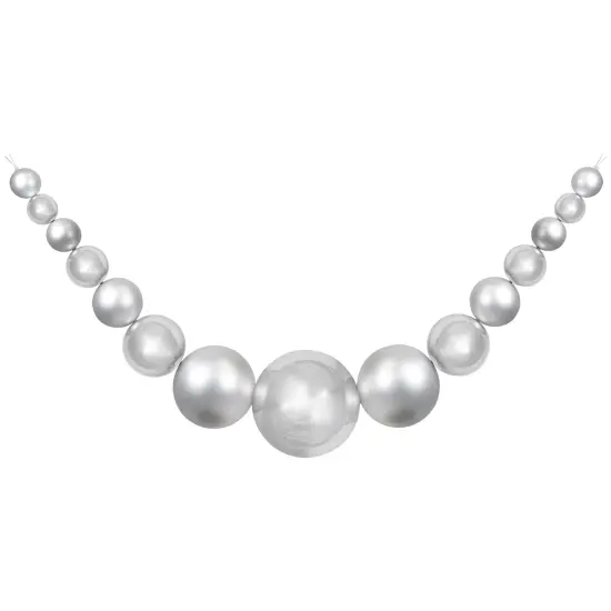 Northlight 6' Silver Shiny and Matte Shatterproof Ball Christmas Swag {1}
