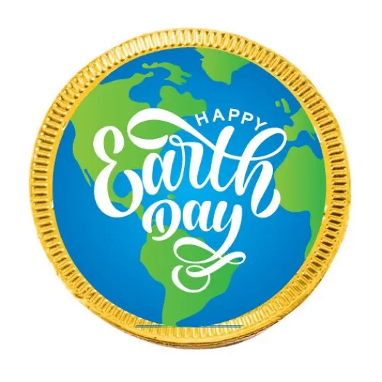 84ct Earth Day Candy Chocolate Coins Party Favors Giveaways, Silver Foil (84 Pack) - By Just Candy {3}