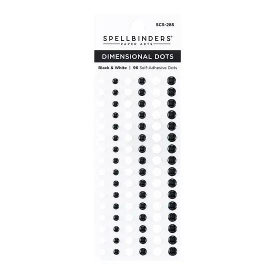 Spellbinders Dimensional Enamel Dots-Black & White {1}