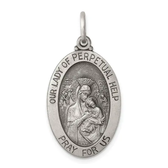 Sterling Silver Our Lady of Perpetual Help Medal {1}