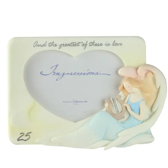 Roman 25th Wedding Anniversary Picture Frame - for 4" x 6" Photo - 8" White {1}