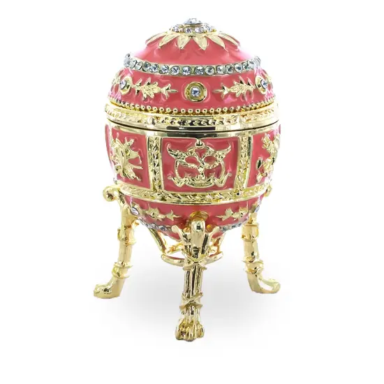 Pink Enamel Royal Inspired Imperial Easter Egg with Surprise {3}