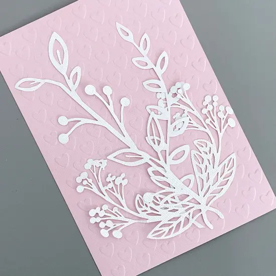 Wrapables Hollow Lace Paper for Arts & Crafts, Scrapbooking, Stationery, Photo Albums (Set of 2) Square Floral {10}