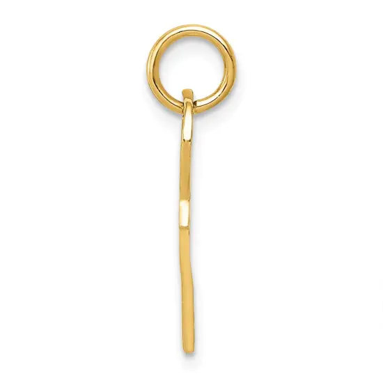 14K Yellow Gold Key Charm Necklace Jewelry Pendant 20mm x 8mm {3}