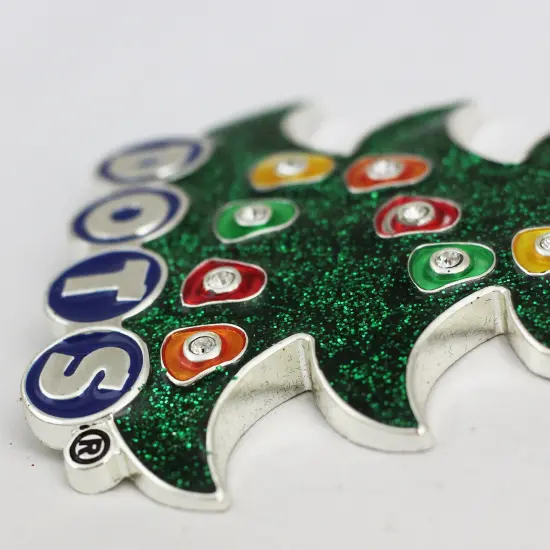 Northlight Christmas Tree "DOTS" Candy Logo Ornament with European Crystals - 3" - Multicolor Green {3}