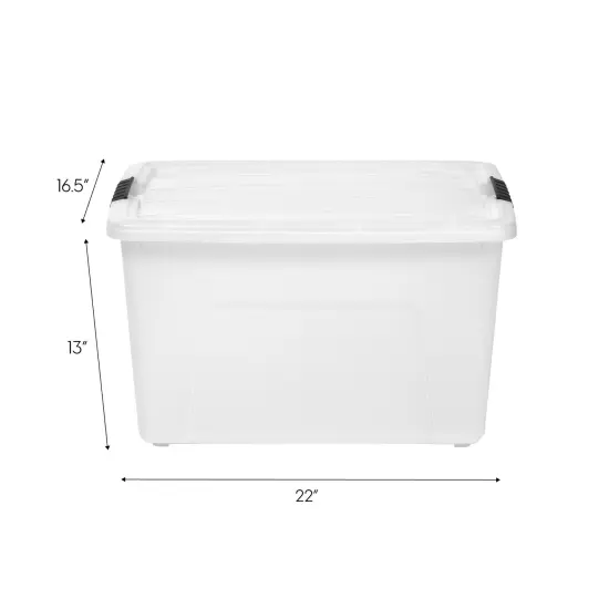 60 Quart Stack & Pull Box, 8 Pack, Natural Clear {6}