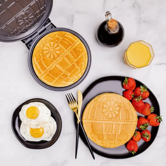 Uncanny Brands Star Wars Halo Death Star Waffle Maker {2}