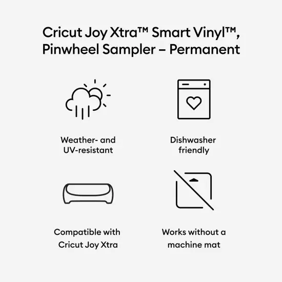 Cricut Joy Xtra Permanent Smart Vinyl Sampler- Pinwheel {4}