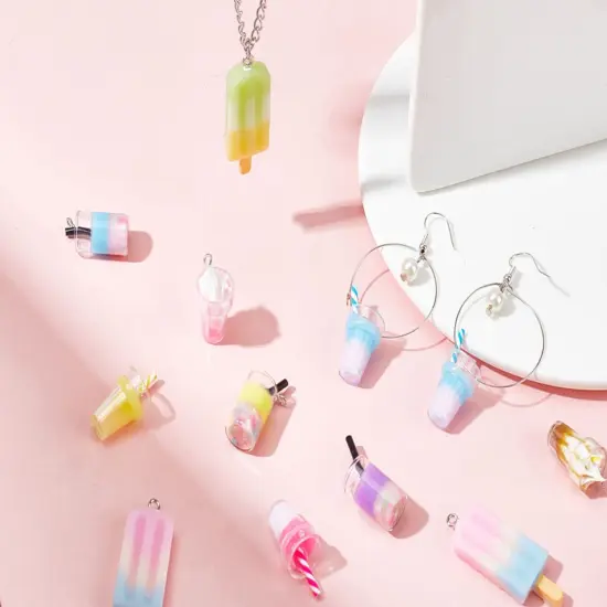 *8* Mixed Resin Summer Drink & Popsicle Charms {3}