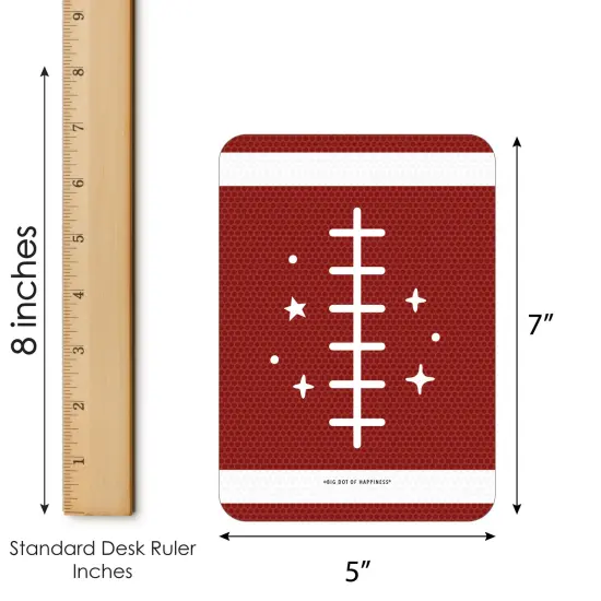 Big Dot of Happiness In My Football Era - Bingo Cards and Markers - Red and Gold Sports Party Bingo Game - Set of 18 {6}