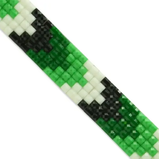 5 yards of Dekota Pixel 1/2" Iron On Trim Green Multi {1}