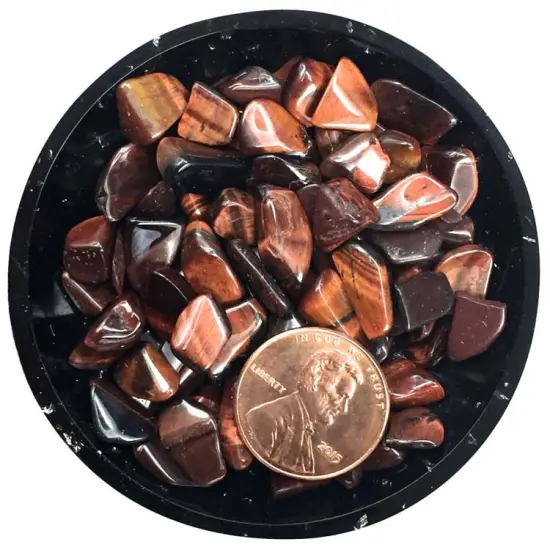 Red Tiger Eye Mini Crystal Chips &ndash; Size 2 {2}