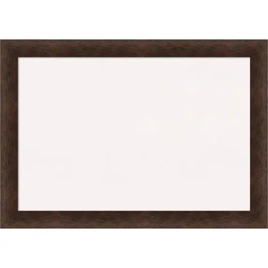 Warm Walnut Wood Framed Corkboard, White Cork {1}