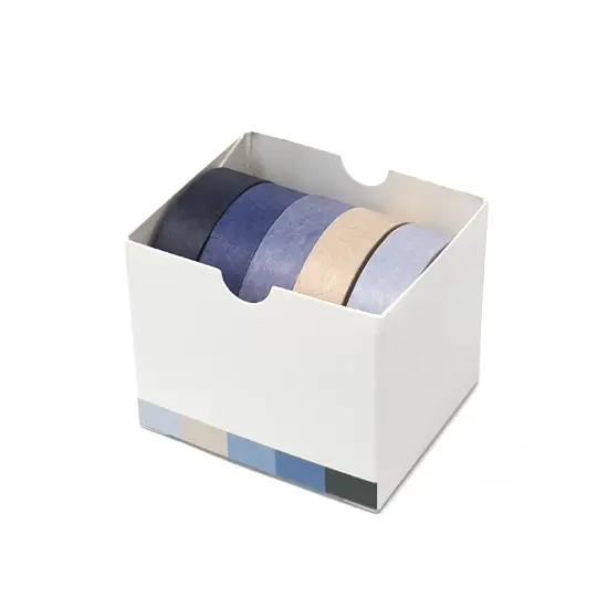 Wrapables Solid Color Washi Tape (Set of 5) Blue {2}