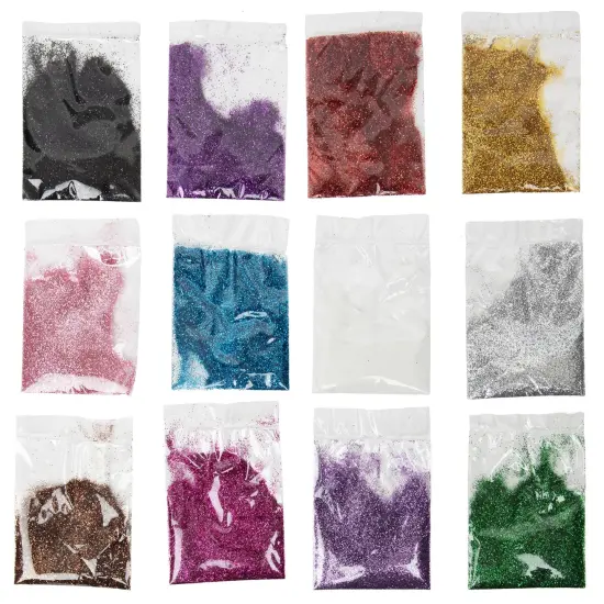 CousinDIY Glitter 12/Pkg-Rainbow {4}
