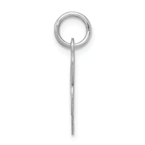 Sterling Silver Small Script Initial Letter R Charm {4}