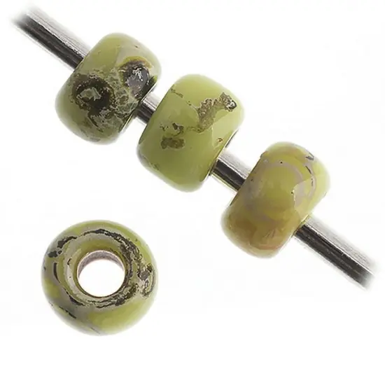 Miyuki 250g Opaque Picasso Round Rocailles Seed Beads, 11/0 Chartreuse #4515 {2}