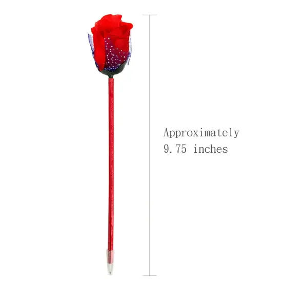 Wrapables Rose Flower Ballpoint Pens, Novelty Pens for Office, Valentine's Day, Mother's Day, and Party Favors (Set of 12) {2}