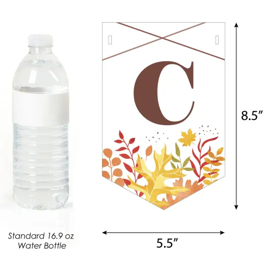 Big Dot of Happiness Fall Foliage Bride - Autumn Leaves Bridal Shower and Wedding Party Bunting Banner - Party Decorations - Congrats Bride-To-Be {4}