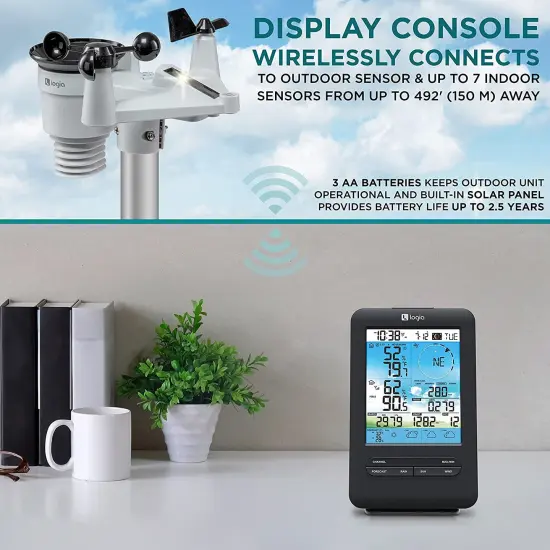 Logia 7-in-1 Wireless Weather Station 5.5" with 3-Day Forecast {3}