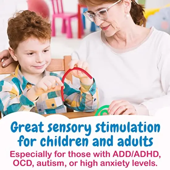 5-Pack Original Stretchy Fidget Sensory Toys Monkey Noodles for Kids and Adults Stretches from 12 Inches to 8 Feet BPA, Phthalate, and Latex-Free {4}